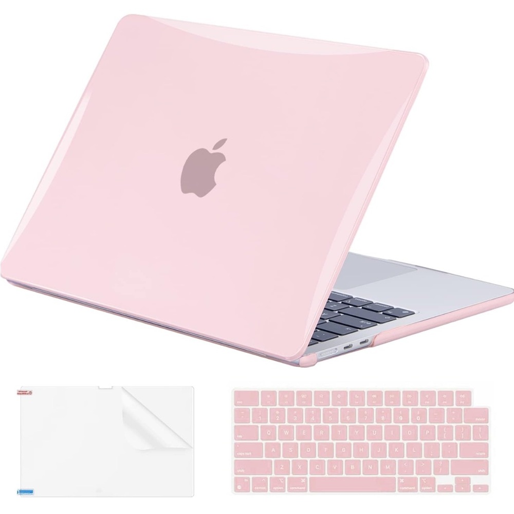 NEW! Plastic Hard Shell Case With Keyboard Cover MacBook Air 13” Compatible Pink